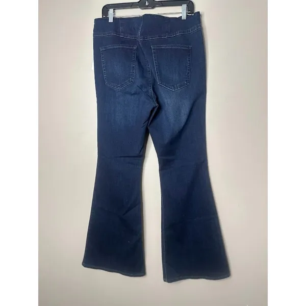 Ella Moss Pull On Flare Jeans Womens Size‎ 33 Body Sculpt Dark Wash High Rise - Image 3