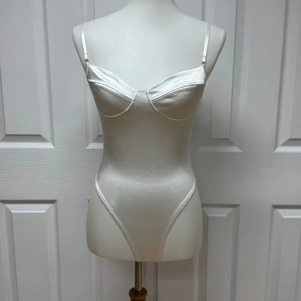 ADIKA White‎ Satin Bodysuit - Size S. - Image 14