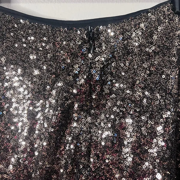 Black Sequin Circle Mini Skirt - Image 3