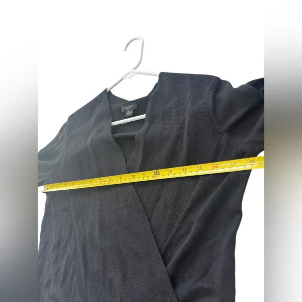 Ann Taylor Factory Black Wrap Front Knit Sweater XS Workwear Business Casual - Image 7