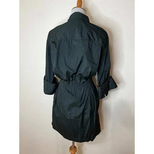 Madewell Tucked Mini Shirtdress in Summit Green Pima Cotton Poplin NEW 4 - Image 6