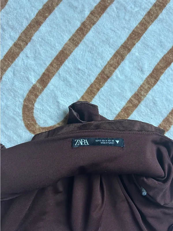 Brown ZARA Corset Top - Image 4