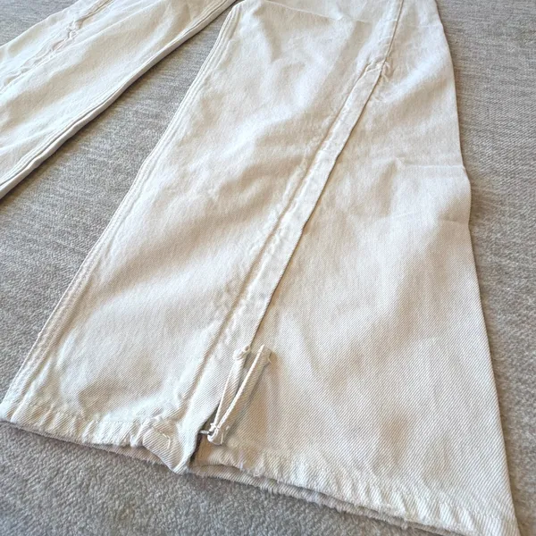 NWT HUDSON James High Rise Wide Leg Forward Seam Ecru Jeans‎ Womens 27 Ret $265 - Image 4