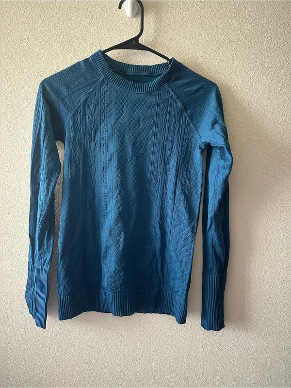 Lululemon Rest Less Pullover Carbon Blue / Carbon Blue W3BO4S size 6 - Image 2