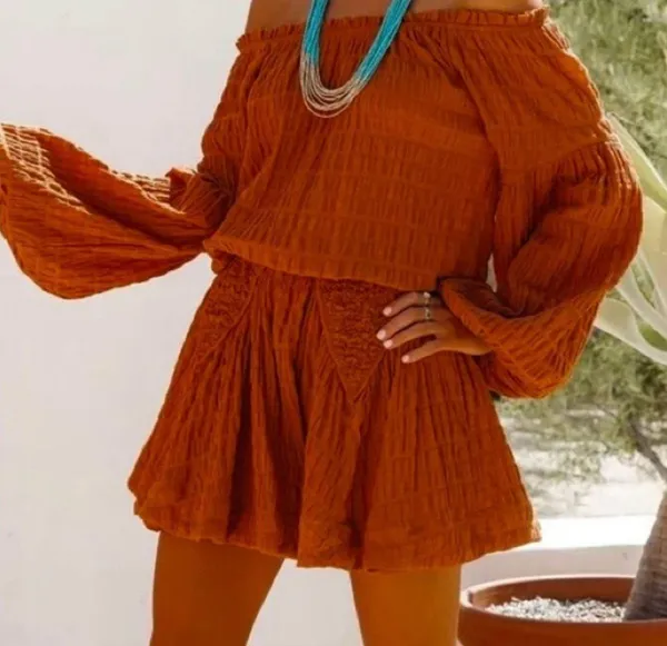 Smocked Mini Dress - Image 2