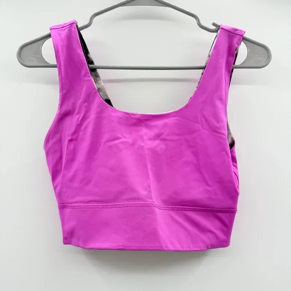 Fabletics Harlow Reversible Medium Impact Sports Bra Sz S Tie Dye Bright‎ Pink - Image 5