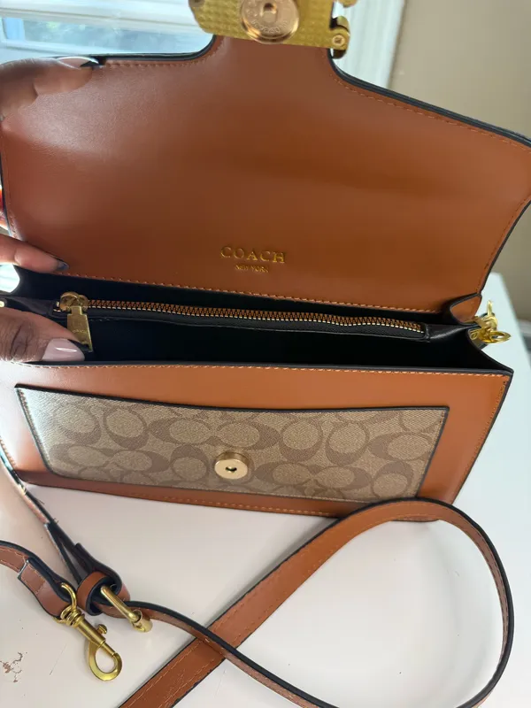 Coach Brown Shoulder Bag Leather - Image 11