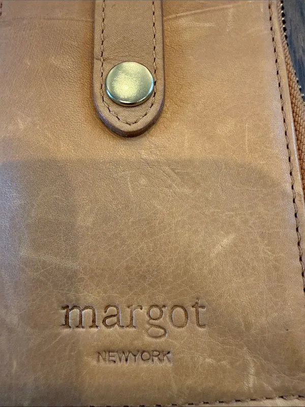 Margot Faye Card Wallet Tan Genuine Leather Wristlet - C4-078 - Image 2