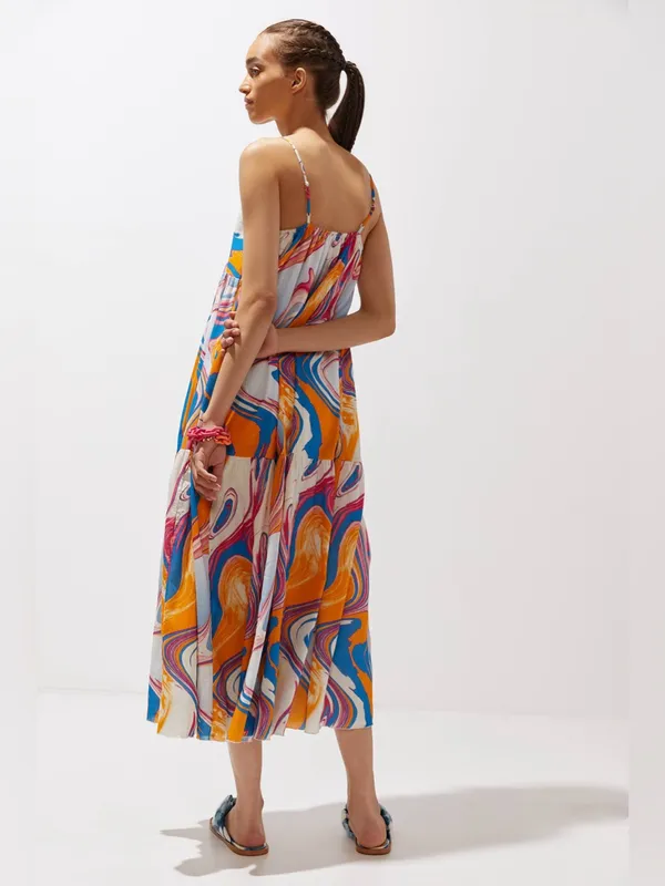 Anthropologie / Peter Som | Marbled Maxi Dress, XS - Image 3