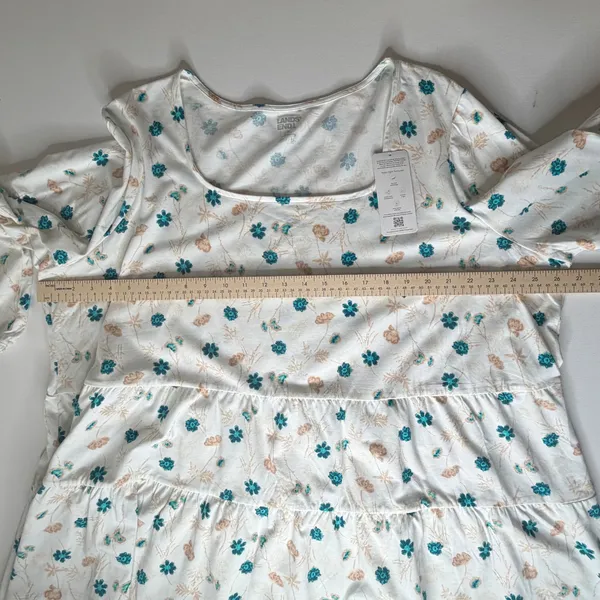 NWT Lands End Floral Tiered Top Size 3X Lightweight Peplum Cottage Boho Comfy‎ - Image 11