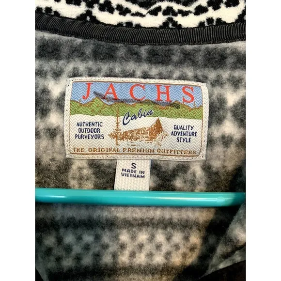 Jachs Cabin‎ Black Quarter T Snap Fleece Sweater Women's Size Small - Image 3