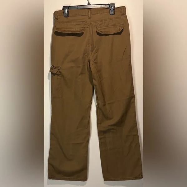 Kensie- Brown Wide Leg Cargo Style Pants Large Front Pockets Casual- Size 8 - Image 2