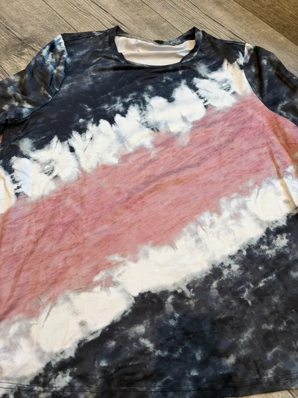 Shein Curve 2XL Womens T Shirt Tie Dye Round Neck Short Sleeves - Image 5