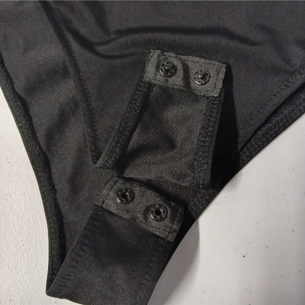 Zara Bodysuit Top Medium Black Fairy Balletcore Dark Romantic Whimsigoth Blouse - Image 9