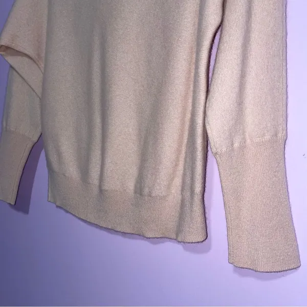 Tahari Cashmere Sweater Soft Pink Women M Contemporary Minimalist Office Modest - Image 7