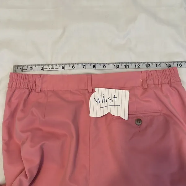 Izod Womens size 14 pink pleated shorts side and back pockets belt loops EUC - Image 9