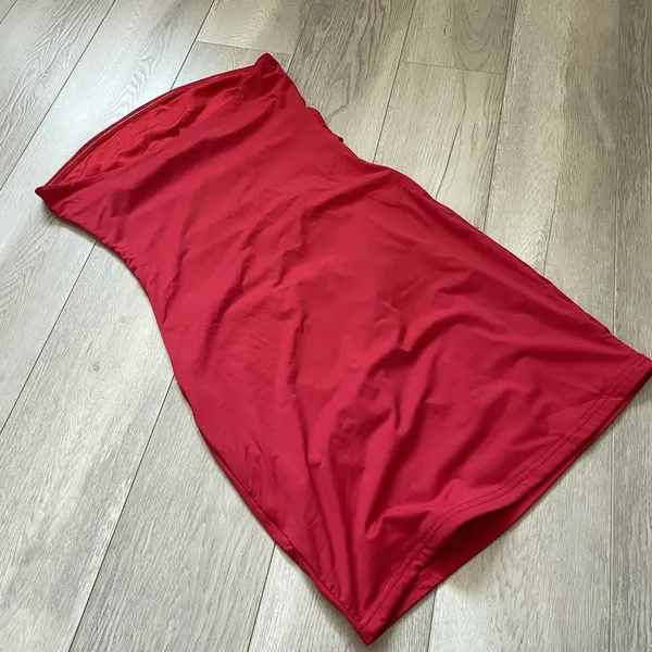 White Fox Dress strapless cutout mini womens Red medium going out clubbing sexy - Image 4