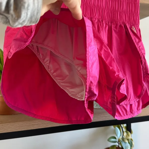 Free People Movement High-Rise Way Home Berry Lined Shorts, Large - Image 4