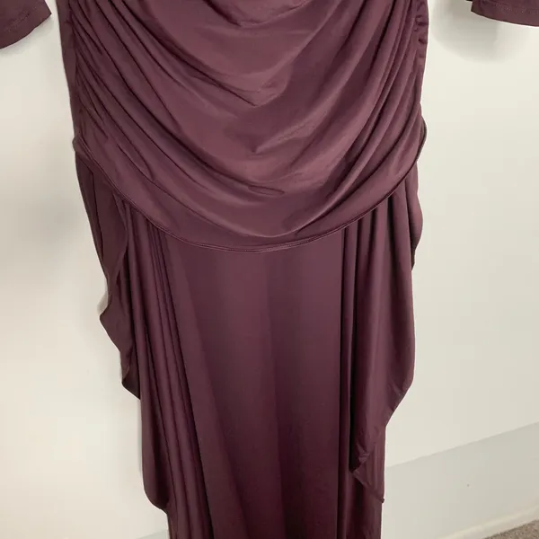 Babyboo Tahnee Maxi Dress Plum Womens Cutout Longsleeve BodyCon Size Medium - Image 14