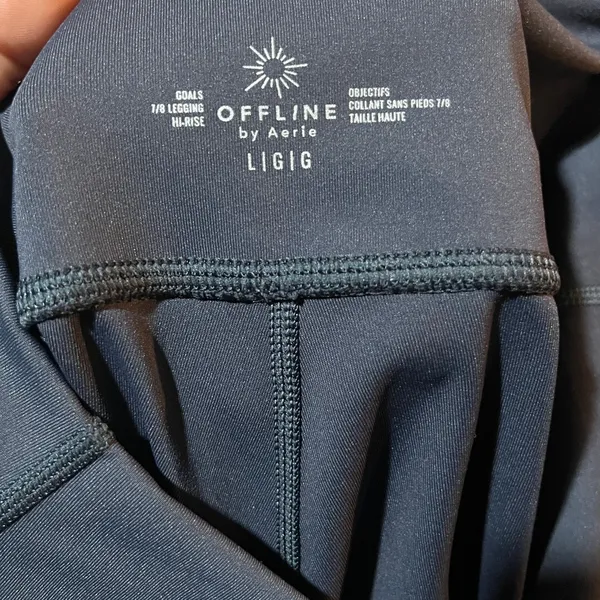 Aerie offline goals leggings blue size large - Image 2