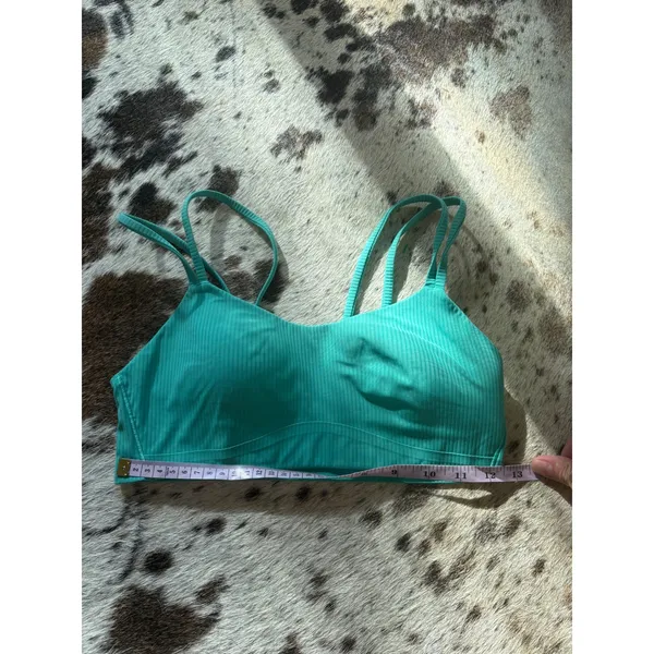 Lululemon Like‎ a Cloud Ribbed Bra In Teal Size 6 - Image 4