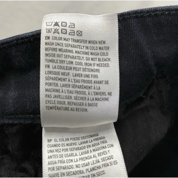 American Eagle‎ Flare Jeans Women Black Front Seam Split Hem High Waisted Sz 4 - Image 12