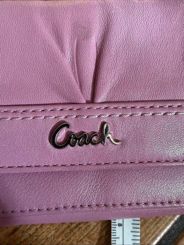 Coach Madison Gathered Leather Continental Wallet Pink Blush Long Wallet - Image 9