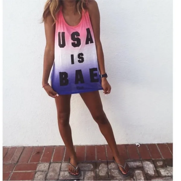PINK Victoria's Secret Size Small USA Tank Top. - Image 7