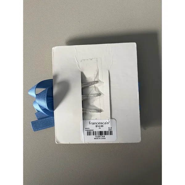 Francescas Blue Satin Bow Hair Clip 3 Pack Set PKMINIBOWC Alligator Clips New - Image 2