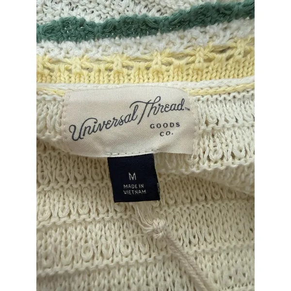Universal Threads Women’s Crochet Knit Midi Dress Cream Summer Boho Beach Resortwear NWT Size M - Image 9