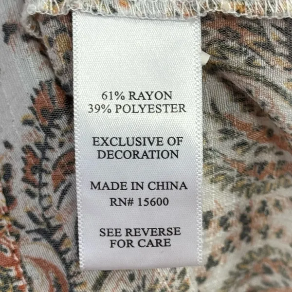 Artesia Boutique Sleeveless Boho Paisley Sleeveless Top Brown and Cream Medium‎ - Image 8