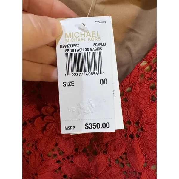MICHAEL Michael Kors Floral‎ Appliqué Lace Dress 3D Party Cocktail Coquette Twee - Image 6