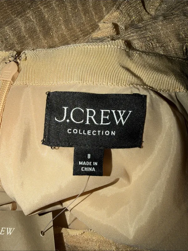 New Jcrew Sequin Pencil Skirt in Gold Collection layered sequin midi skirt - Image 5
