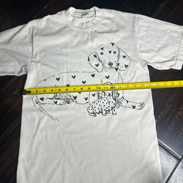 Crewneck t-shirt 100% cotton casual dog & pup boho indie cute short sleeve - Image 3