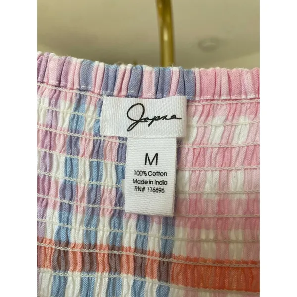 Jopna Pastel Gingham Midi Dress Cottagecore Coastal Picnic Coquette Soft Girl XL - Image 5