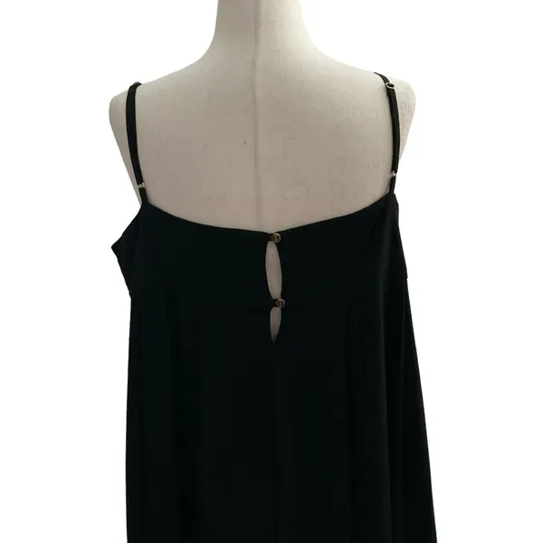 Who What Wear Women Size Medium Black Spaghetti Strap Dress Long Maxi (11-865) - Image 4