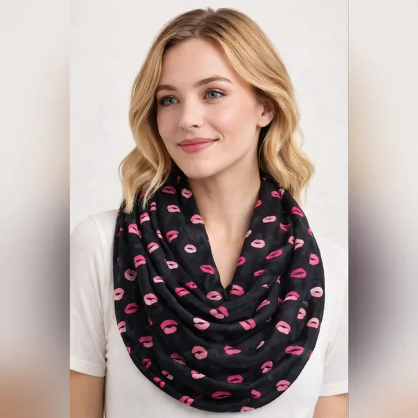 Infinity kisses scarf Black - Image 2
