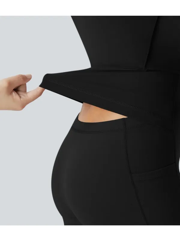 Halara SoftlyZero Airy Backless Twisted InstantCool Dress-Easy Peezy Black L - Image 3