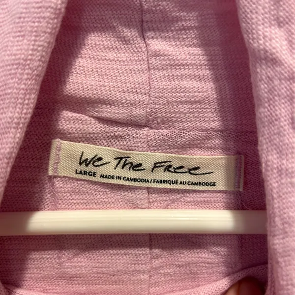 NWT Free People We The Free Blush Lilac‎ Everyday Layering Turtleneck Top L Pink - Image 3