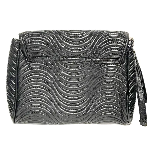 Versace Parfums Faux Leather Gold Tone‎ Black Strap Wristlet Clutch Purse - Image 5