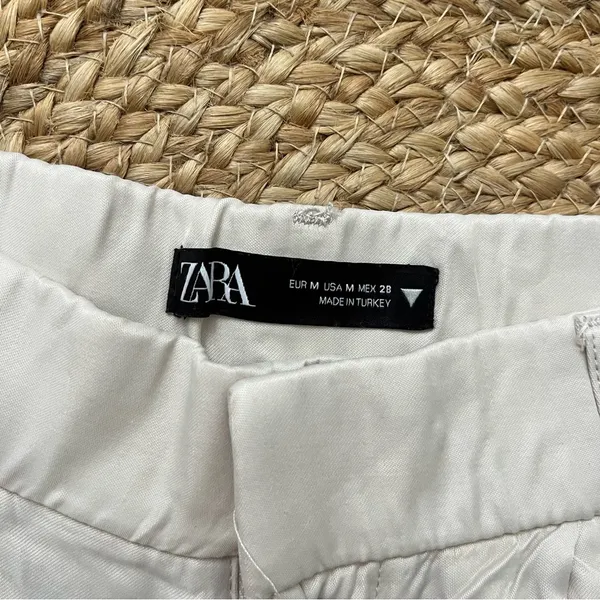 Zara Beige Flowy Shorts size Med - Image 2