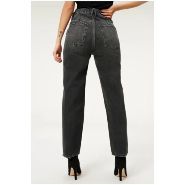 Good American distressed washed black 90’s 10/30 luxe wedgie jeans - Image 2