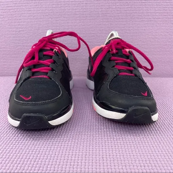 Nike Flex Trainer 2 TR2 Women's Running Shoes Black‎ Pink Size 8 511332-015 - Image 6