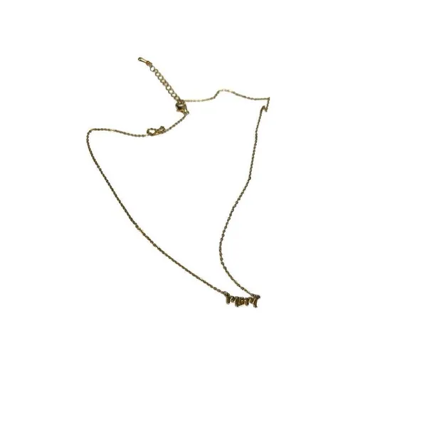 Gold “mom” nameplate necklace 16” | mothers Day gift, birthday gift holiday gif - Image 4