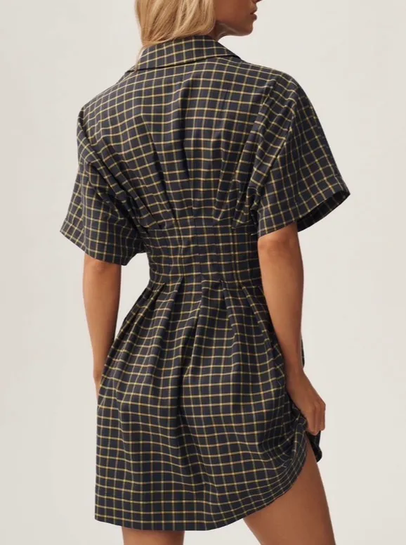 Anthropologie The Tobie Plaid Mini Shirt Dress by Exquise, Size LP - Image 5