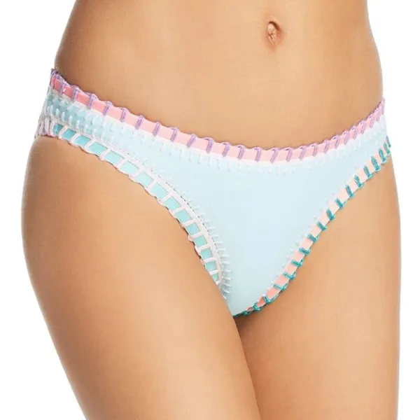 PLATINUM SWIMWEAR Stitched Scoop Bikini Bottoms in Light Blue Size M - Image 6
