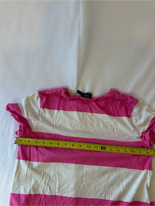 Ralph Lauren Pink and White Striped Midi Dress - Image 5