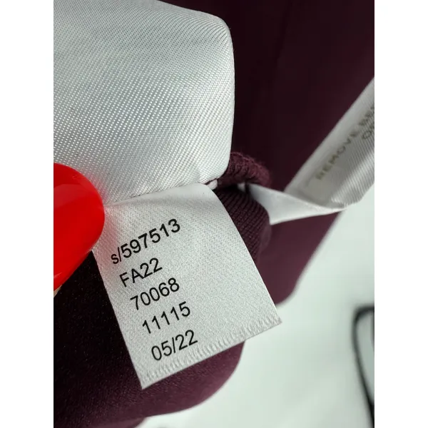 Ann Taylor Ponte Fit and Flare Dress 8 Burgundy Short Sleeve Professional Office - Image 5