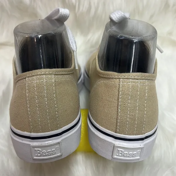 Bass Tan and White Canvas Sneakers‎ Casual Lace Up Sneakers Size 8.5 A19 - Image 7