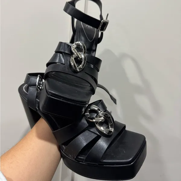 ZARA Black platform heels - Image 2
